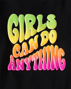 Girls Can Do Anything Graphic Tee - Black from Children's Place Size 14 NWT