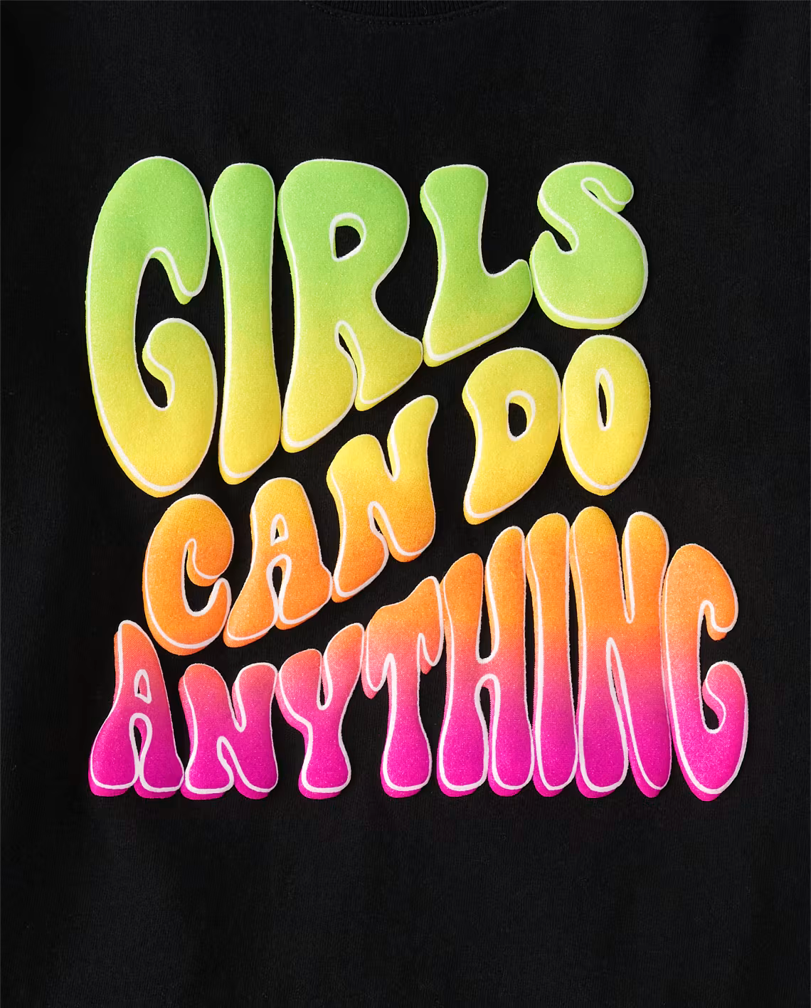 Girls Can Do Anything Graphic Tee - Black from Children's Place Size 14 NWT