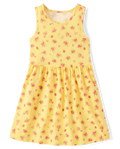 Girls' Floral Everyday Dress - Yellow