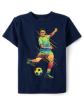 Boys Soccer Player Graphic Tee - The Children's Place Size 7/8 NWT