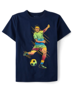 Boys Soccer Player Graphic Tee - The Children's Place Size 7/8 NWT