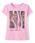 Girls Ballet Shoes Graphic Tee - The Children's Place Size 7/8 NWT