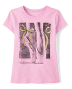 Girls Ballet Shoes Graphic Tee - The Children's Place Size 5/6