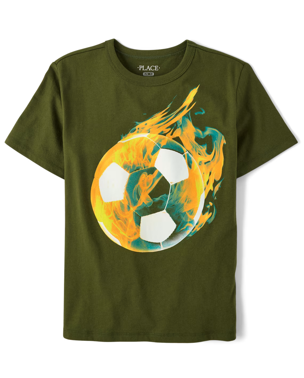 Boys Soccer Ball Graphic Tee - The Children's Place Size 7/8 NWT