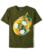 Boys Soccer Ball Graphic Tee - The Children's Place Size 7/8 NWT