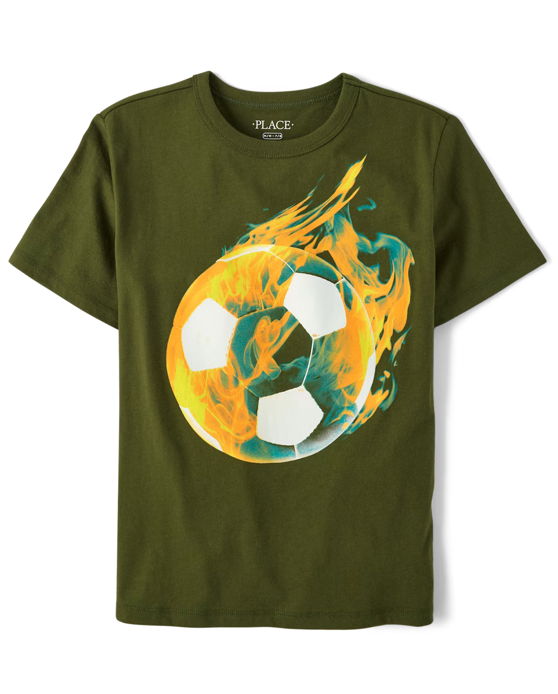 Boys Soccer Ball Graphic Tee - The Children's Place Size 7/8 NWT