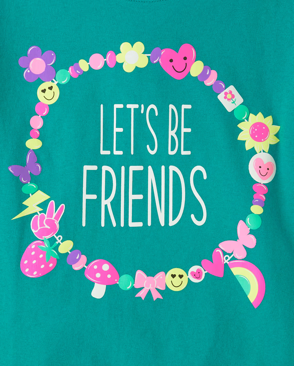 Girls Friendship Bracelet Graphic Tee - The Children's Place Size 14 NWT
