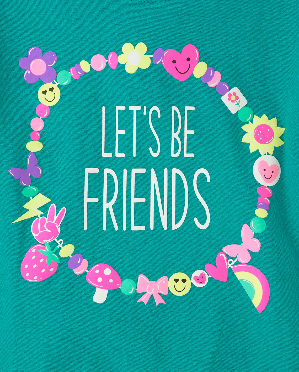 Girls Friendship Bracelet Graphic Tee - The Children's Place Size 14 NWT