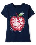 Girls Disco Apple Graphic Tee - The Children's Place Size 5/6