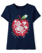 Girls Disco Apple Graphic Tee - The Children's Place Size 5/6