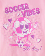 Girls Soccer Vibes Graphic Tee - The Children's Place Size 5/6 NWT