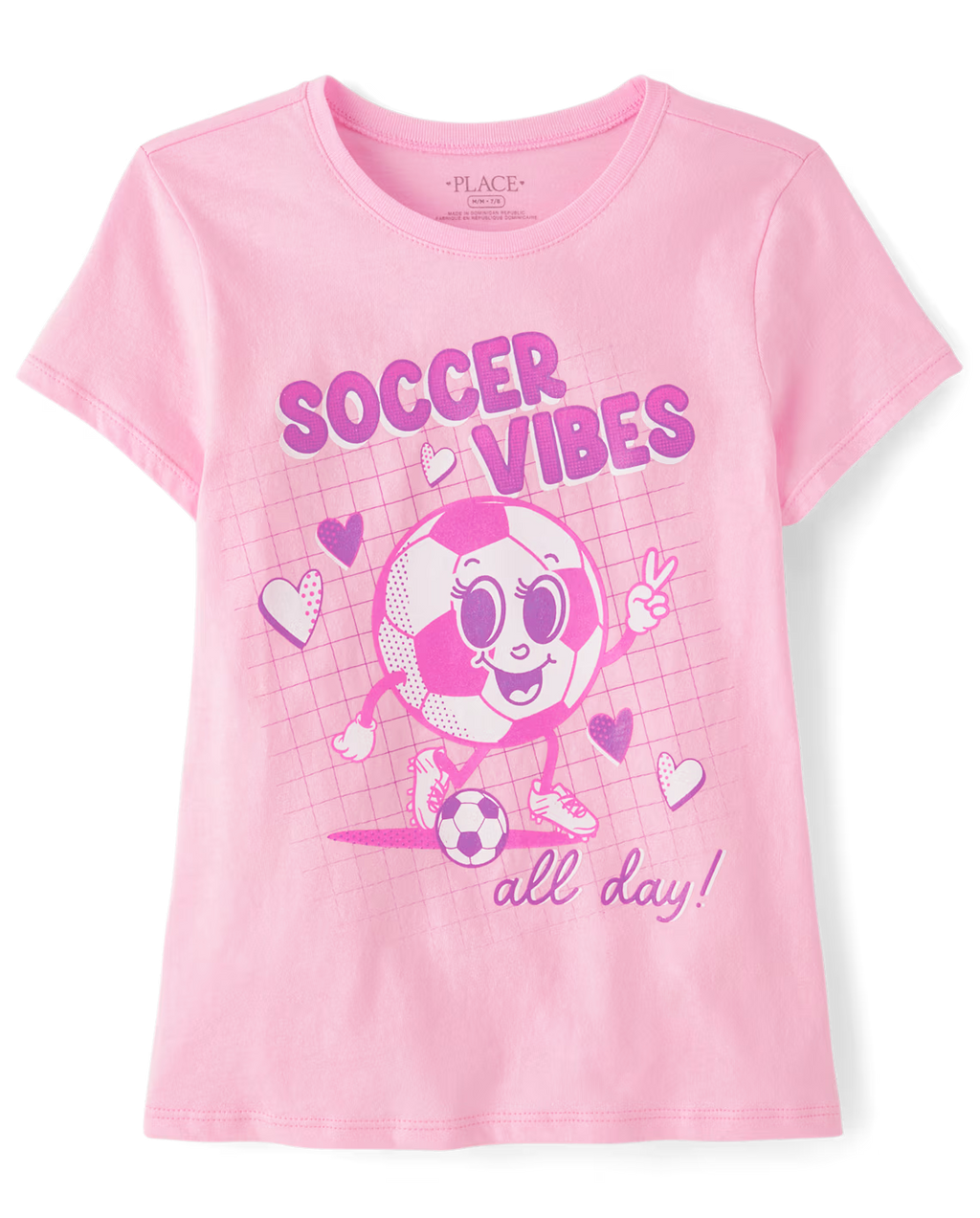Girls Soccer Vibes Graphic Tee - The Children's Place Size 5/6 NWT
