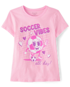 Girls Soccer Vibes Graphic Tee - The Children's Place Size 5/6 NWT