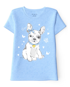 Girls Dog Butterflies Graphic Tee - The Children's Place Size 5/6 NWT