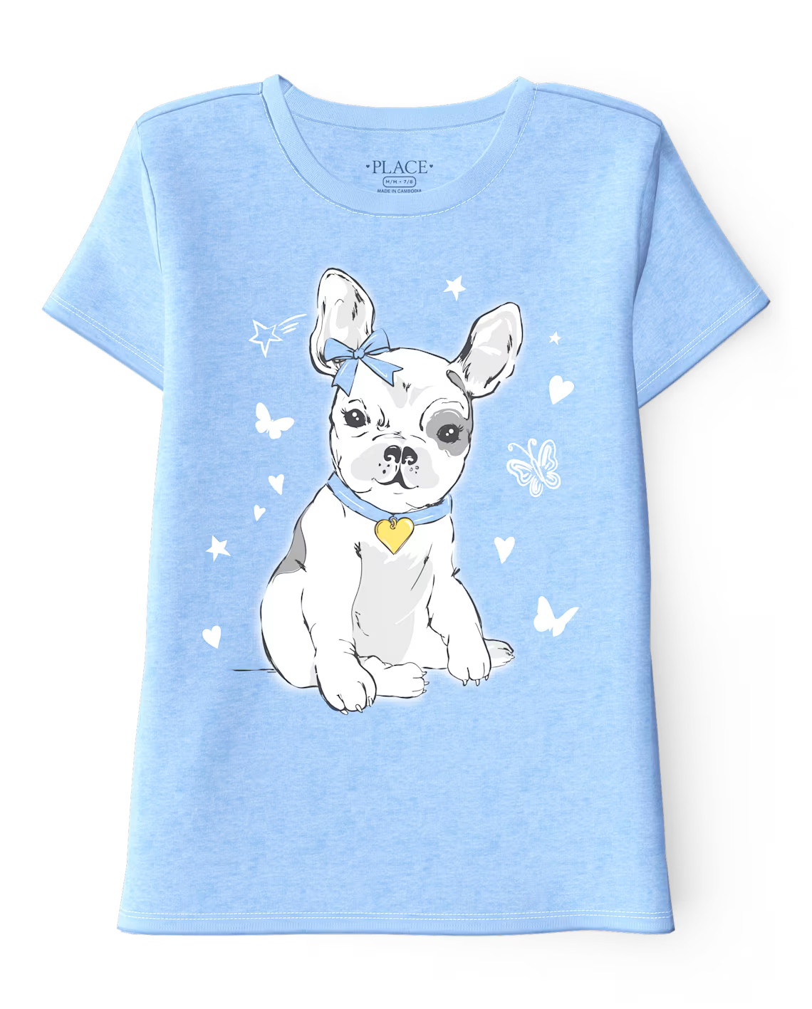 Girls Dog Butterflies Graphic Tee - The Children's Place Size 5/6 NWT