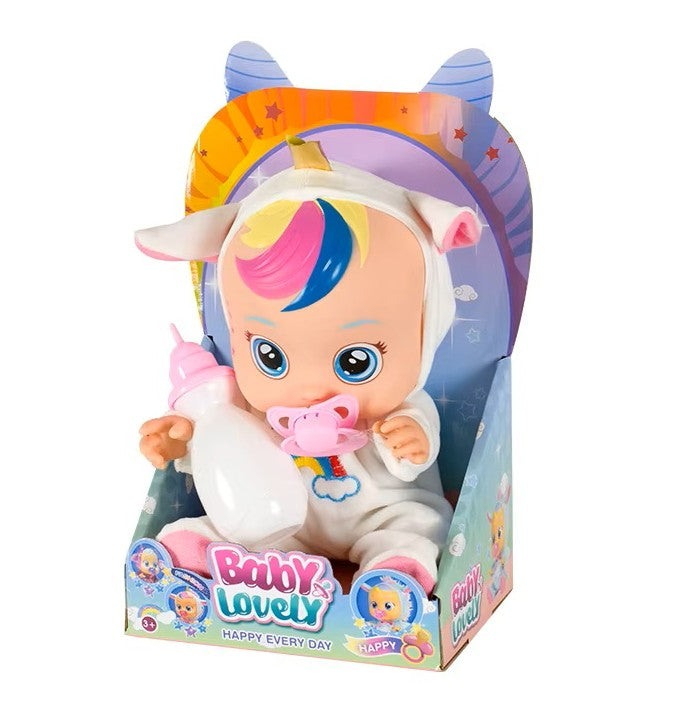 Adorable Baby Lovely Doll ~ White Unicorn ~ 10in