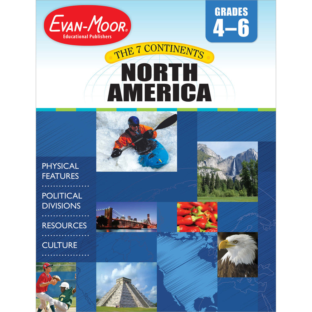 7 Continents: North America Evan-Moor Educational Geography Workbook Grades 4-6