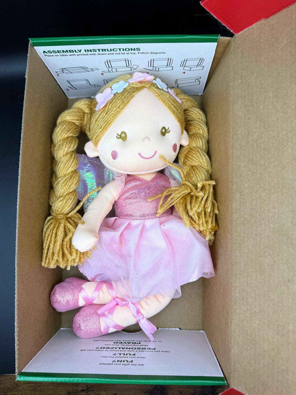 Pink Princess Fairy Rag Doll (12-in)