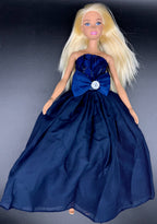 Barbie (or any 12in doll) Clothing w/ Storage Bag Set - The Sapphire & Ruby Radiance Collection