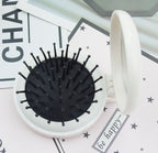 Operation Christmas Child Folding Mirror Brush Compact - White