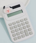 Operation Christmas Child: Solar Powered Student Calculator: White w/ Dog