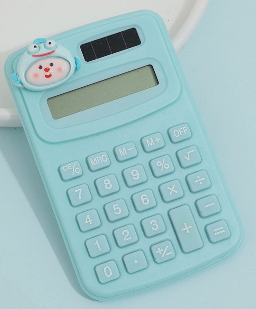 Operation Christmas Child: Solar Powered Student Calculator: Mint Green w/ Fish