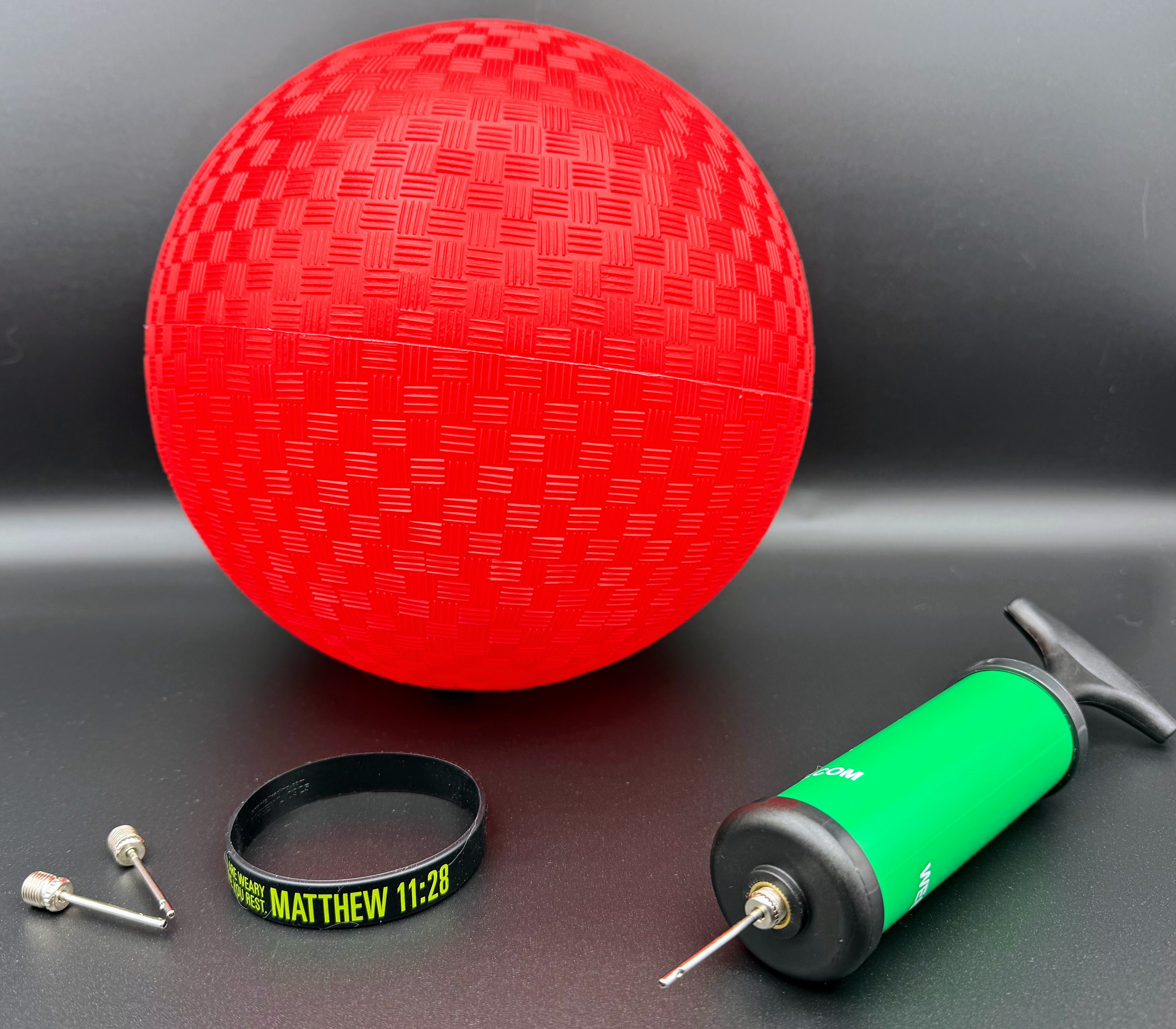 Brightly Colored 8.5in Playground Ball w/Pump