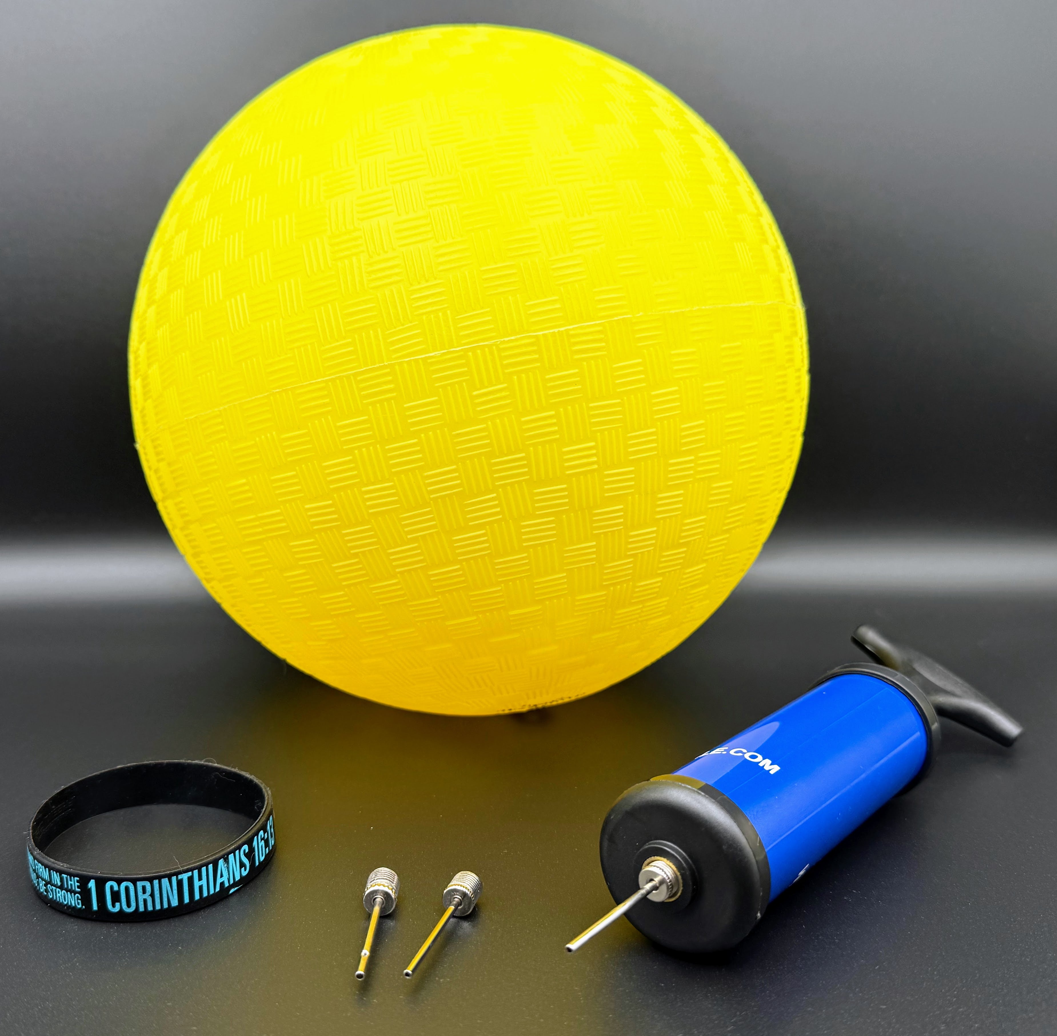 Brightly Colored 8.5in Playground Ball w/Pump