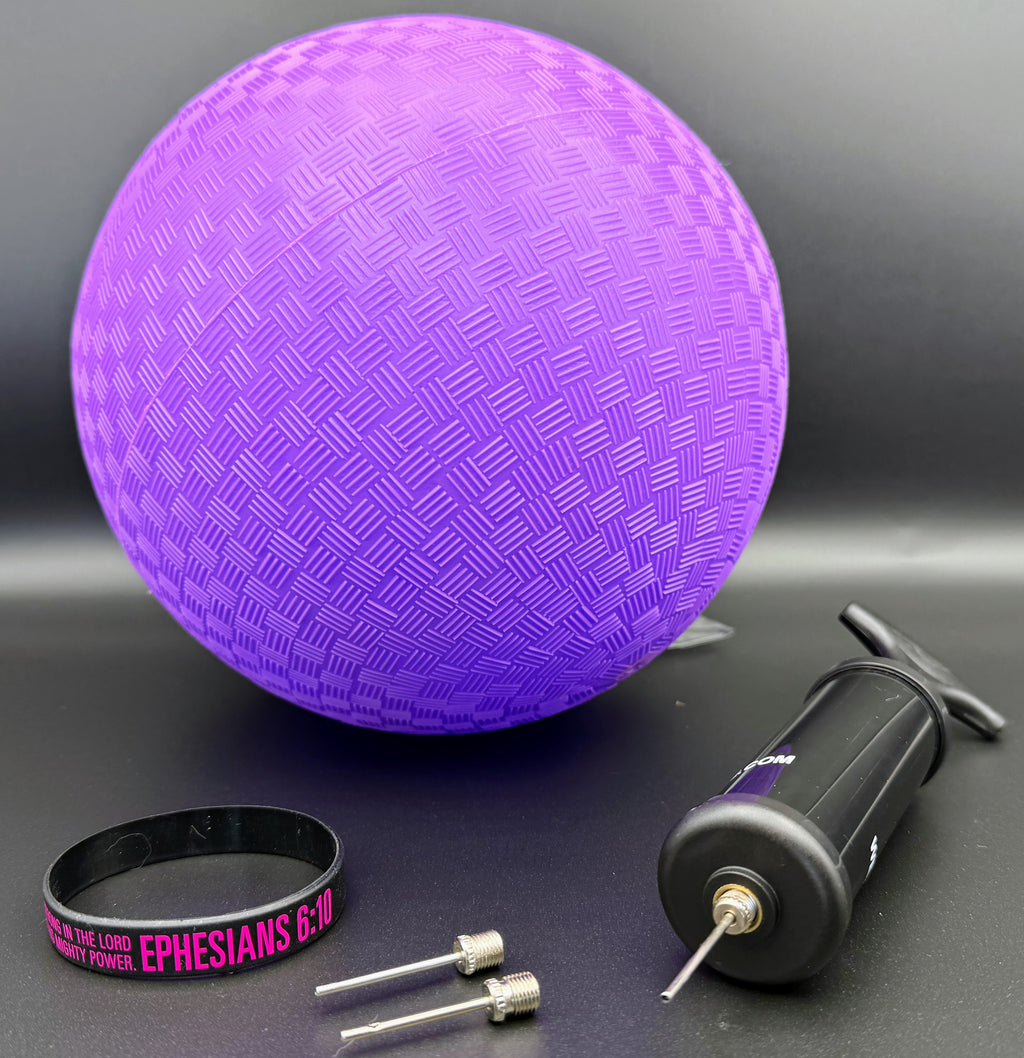 Brightly Colored 8.5in Playground Ball w/Pump