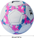 Premium Size 4 Soccer Balls (Barbie Pink with Blue Accents)