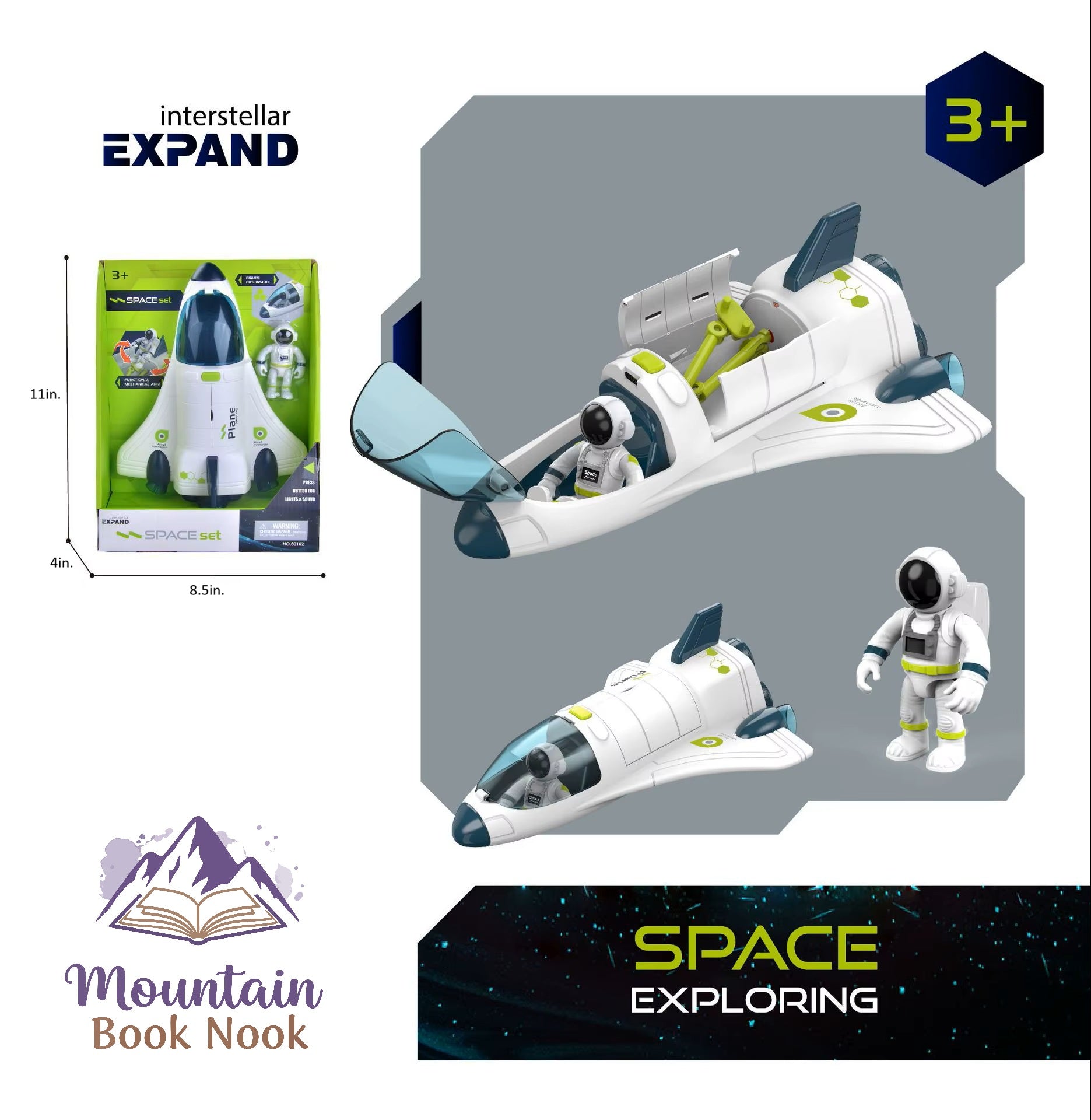 Interstellar Expand Space Shuttle Toy Set ~ WOW Item for Ages 3+