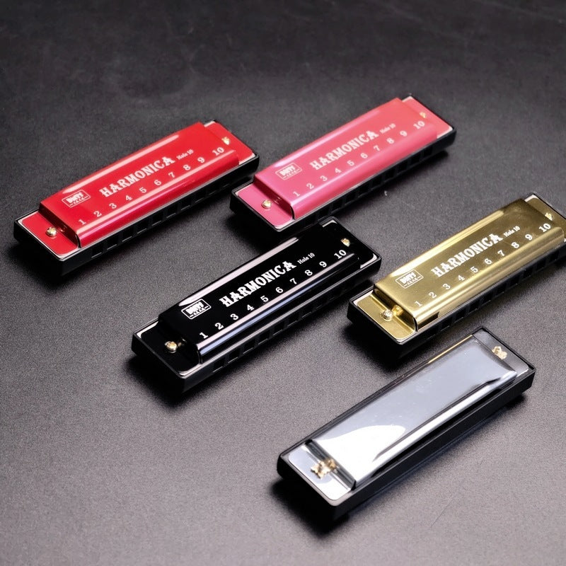 10 Hole Diatonic Harmonica C Tone Mini Mouth Organ with Case