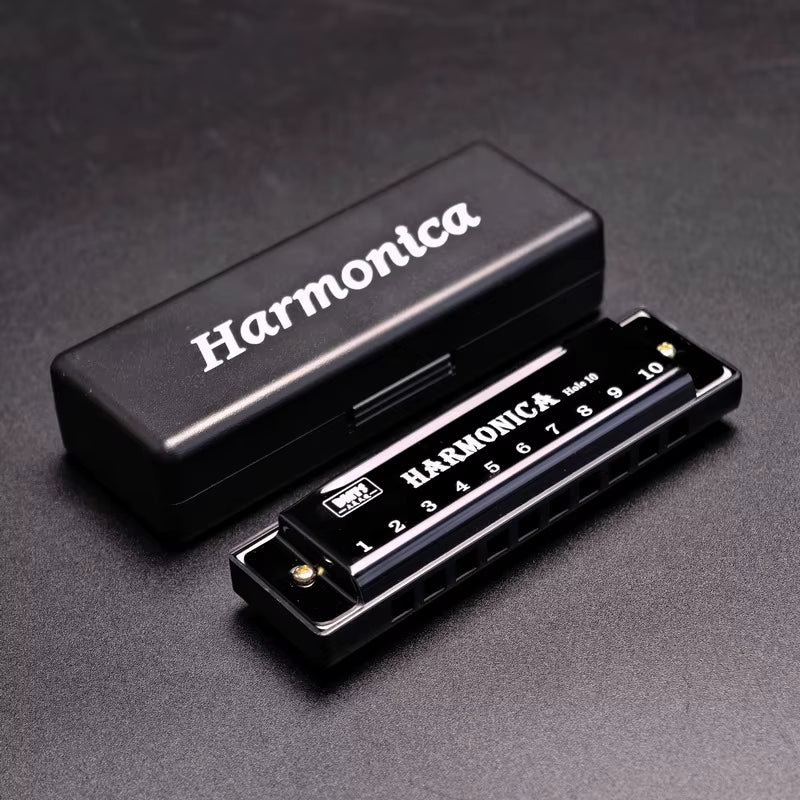 10 Hole Diatonic Harmonica C Tone Mini Mouth Organ with Case