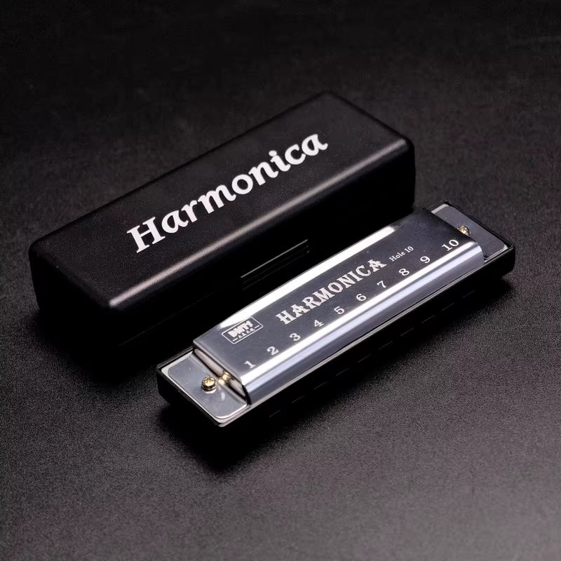 10 Hole Diatonic Harmonica C Tone Mini Mouth Organ with Case