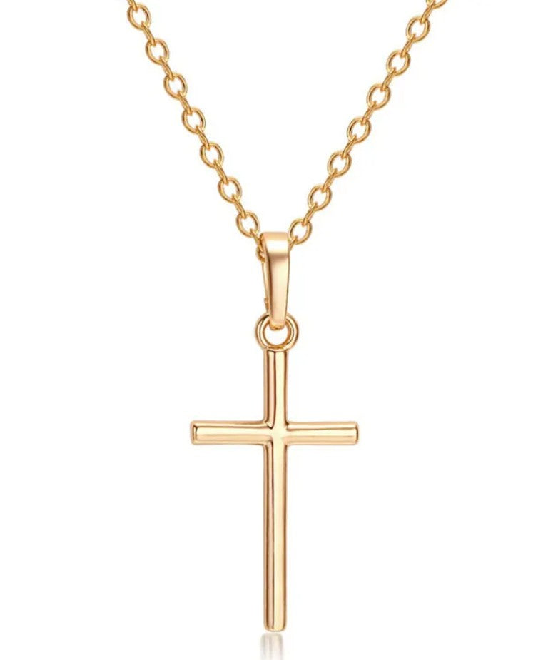 Simple Style Alloy Cross Pendant Necklace