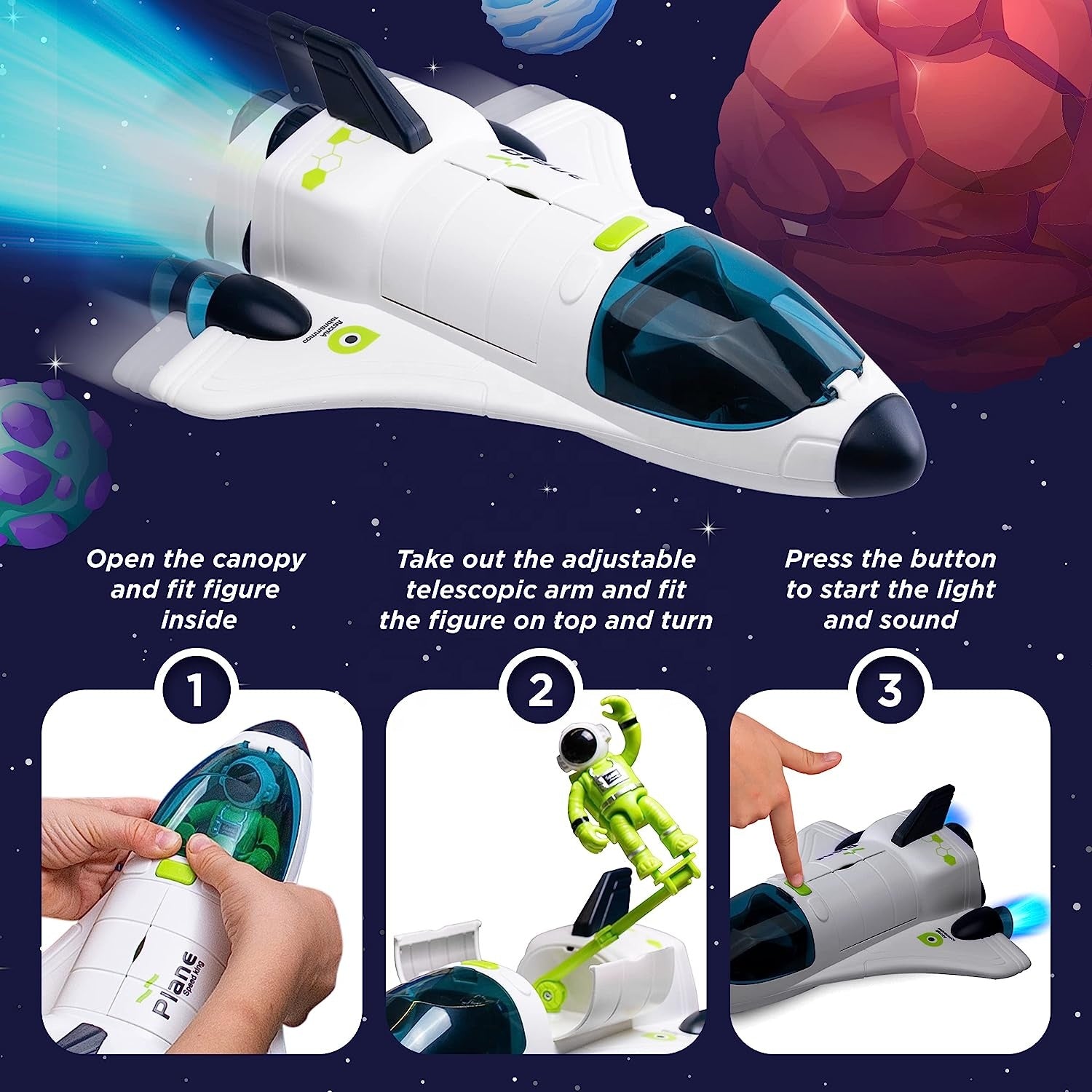 Interstellar Expand Space Shuttle Toy Set ~ WOW Item for Ages 3+