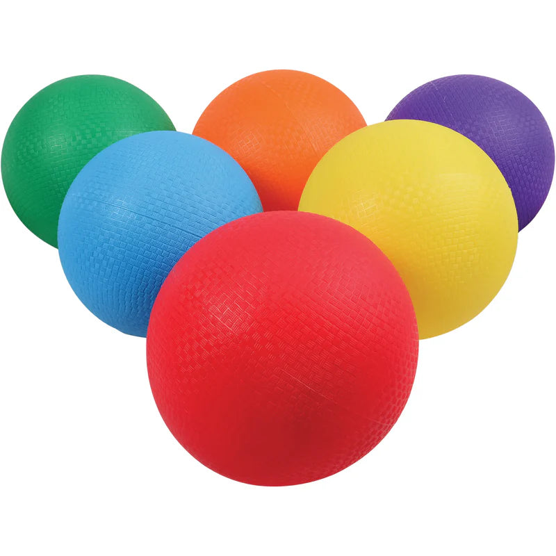 Brightly Colored 8.5in Playground Ball w/Pump